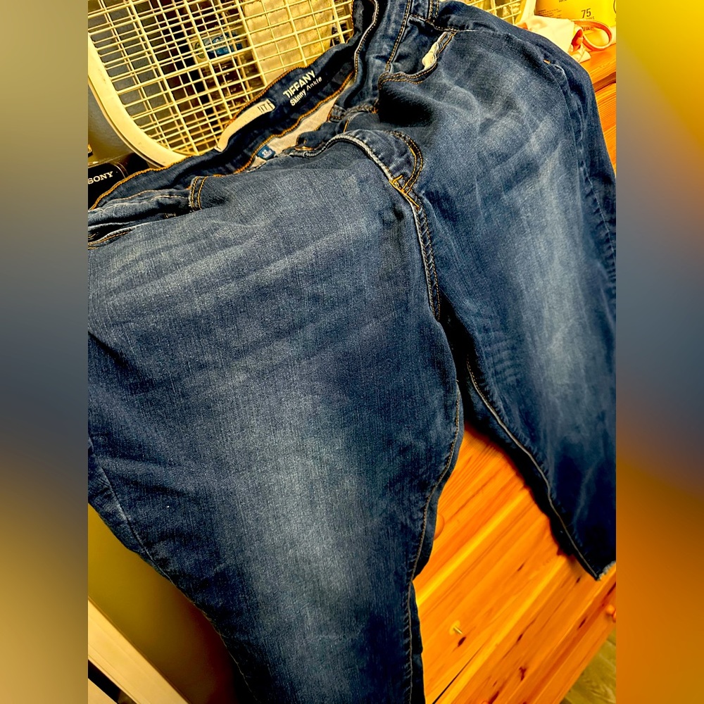 Gently used skinny Jeans. Blue/size 22